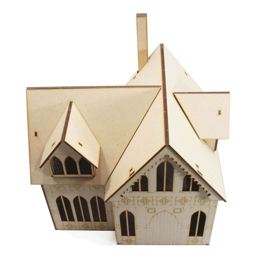 Parsonage House MDF Ply Wood Character Dolls House Self Assembly kit 4 sizes 